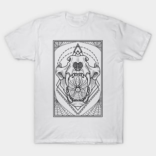 Dog Skull, Black T-Shirt